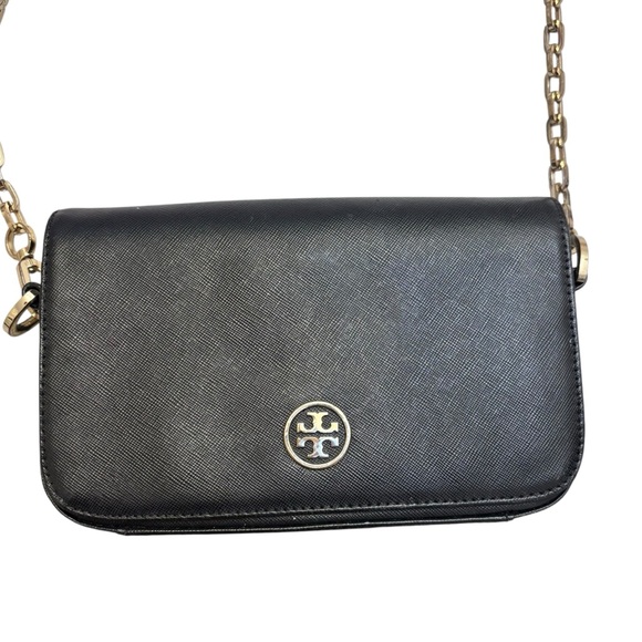 Tory Burch Robinson mini chain Black Crossbody Bag - Picture 1 of 7